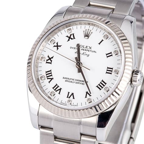 rolex oyster perpetual air-king white dial watch 114234|Rolex Certified Pre.